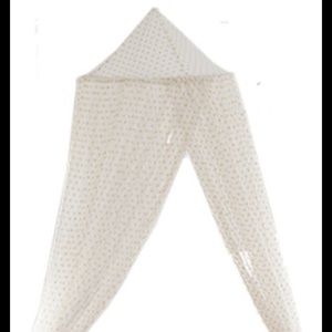 Pottery barn gold dot tulle canopy
